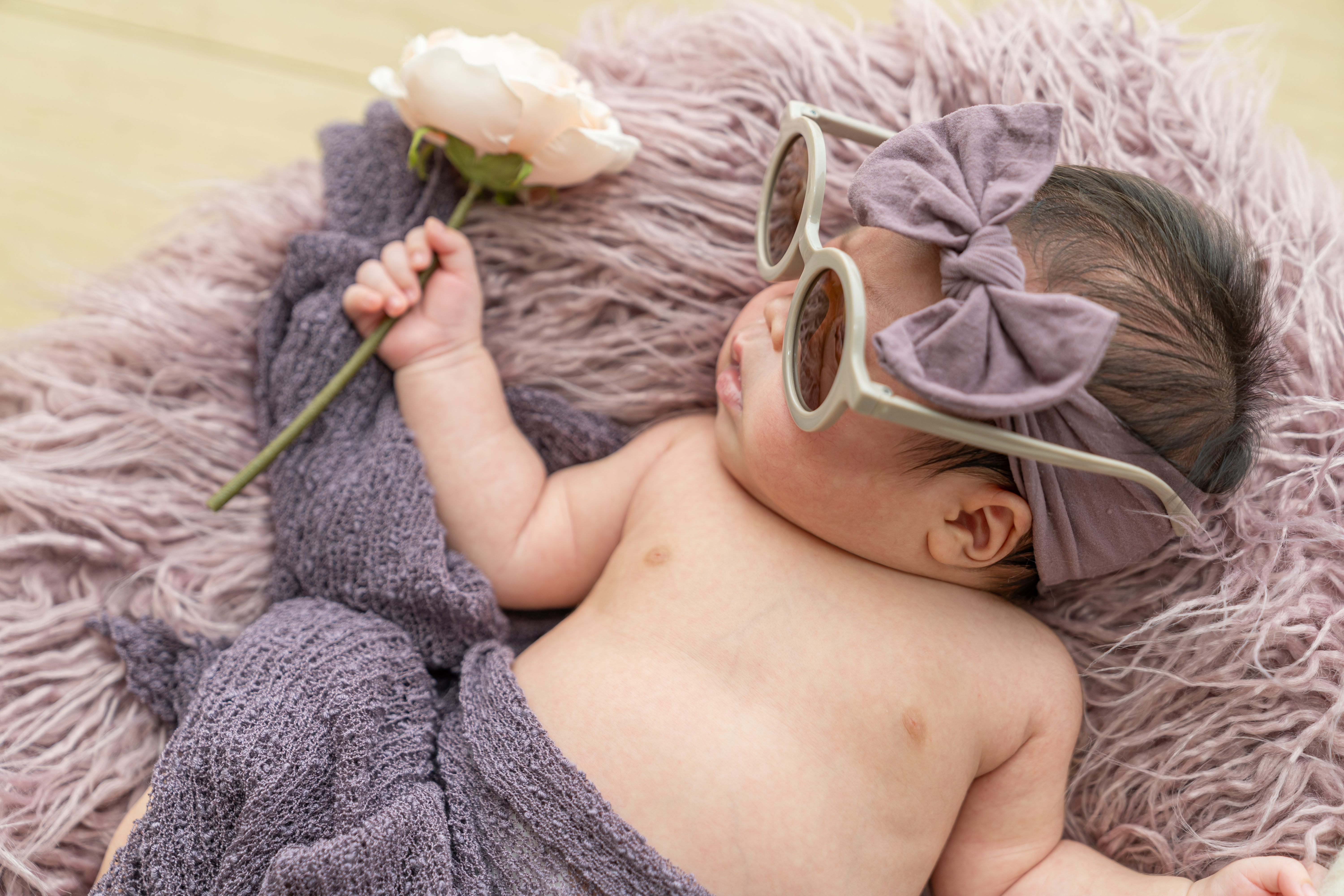 赤ちゃん撮影は眠っている姿も人気です